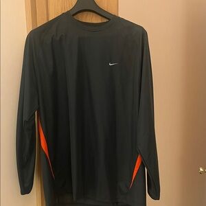 Nike Black Shirt with Orange Highlights